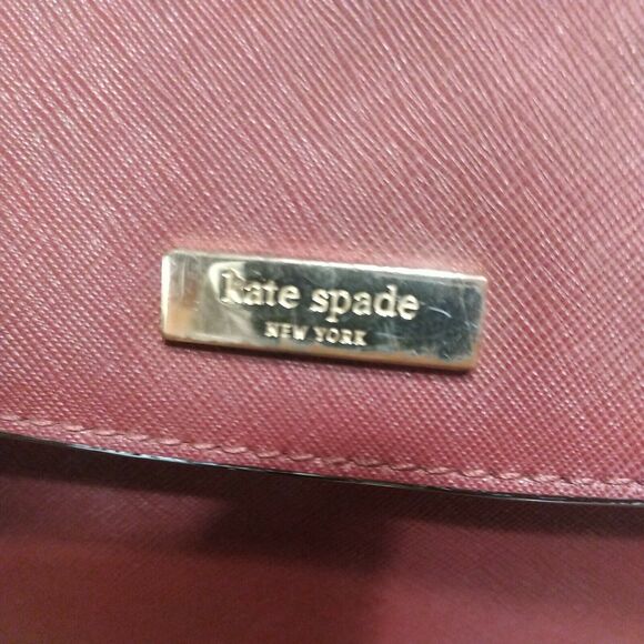 Kate Spade rn 0102760 Maroon Medium Satchel Handbag W/ Crossbody Strap - Picture 3 of 12